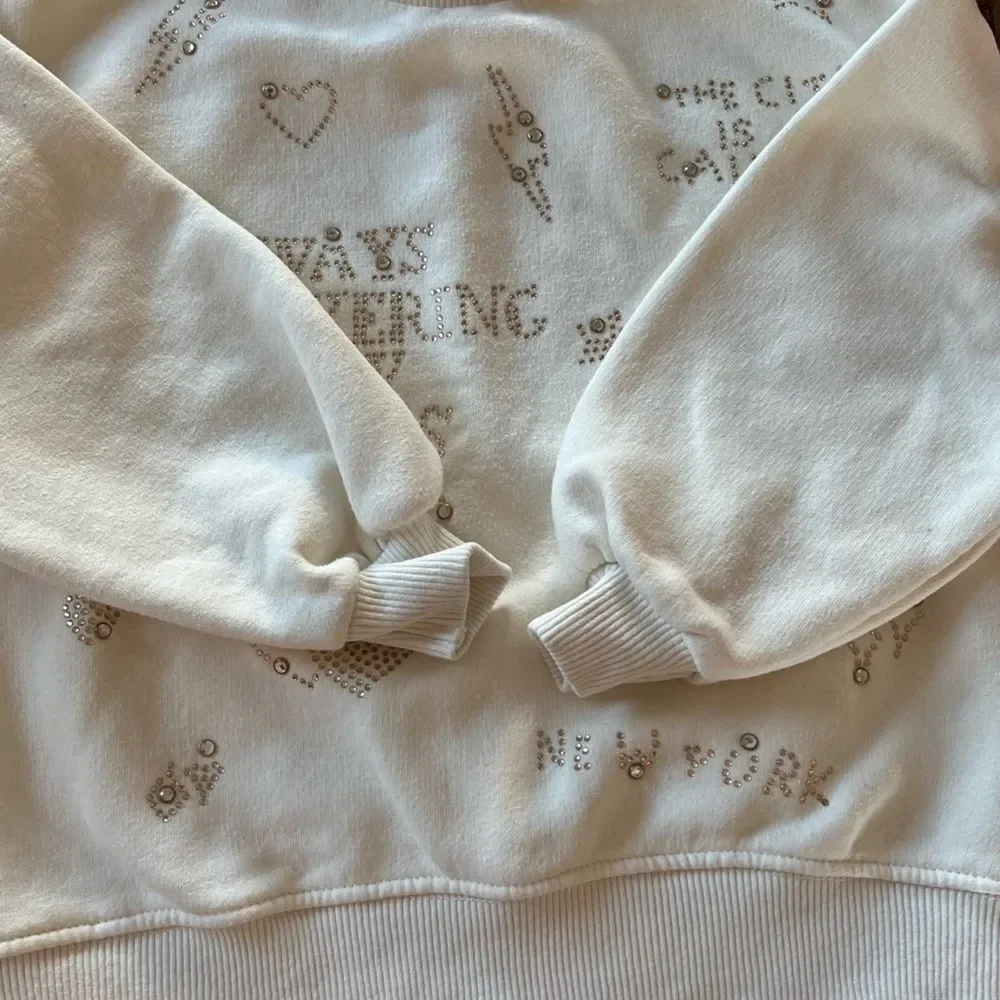 Zara Embellished City Is Calling Sweatshirt